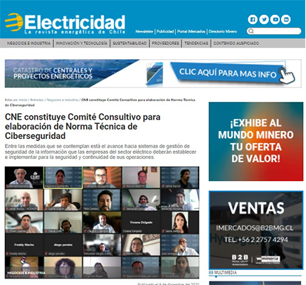 Revista ELECTRICIDAD,  CNE constituye Comité Consultivo para elaboración de Norma Técnica de Ciber